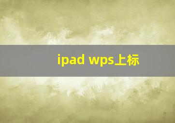 ipad wps上标